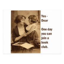 book club mother and daughter postcards