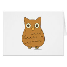 Book Club Owl Greeting Cards
