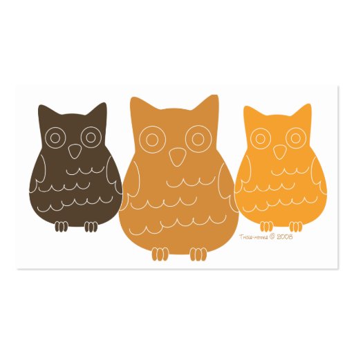 Book Club Owls Business Cards (back side)
