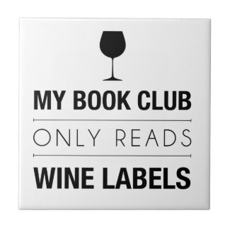 Book Club Reads Wine Labels Bag Tiles
