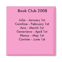 book club reminder. magnets