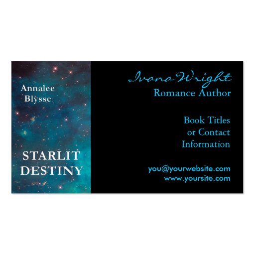 Book Cover Author Business Card (front side)