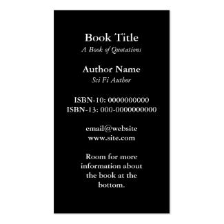 Book Cover Business Card