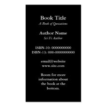 Book Cover Business Card
