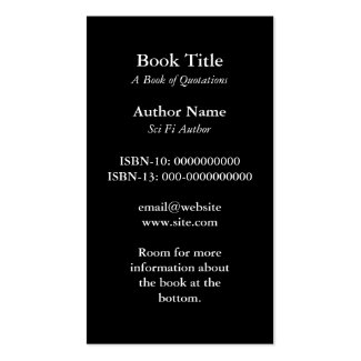 Book Cover Business Card