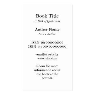 Book Cover Business Card