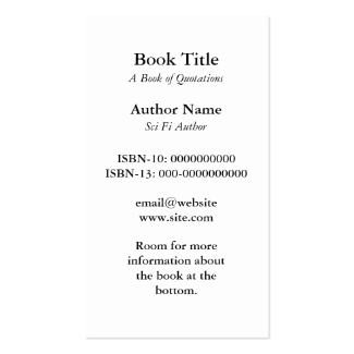 Book Cover Business Card