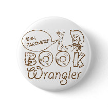 Book Cowboy Funny Librarian buttons