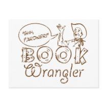 Book Cowboy Funny Librarian postcards