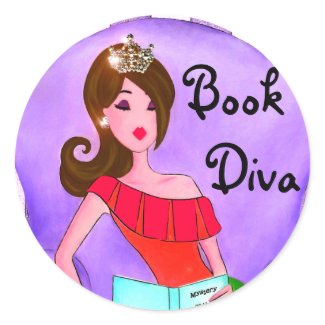 Book Diva stickers / Brunette Diva sticker