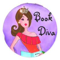 Book Diva stickers / Brunette Diva by LadyDenise Book Diva stickers / Brunette Diva