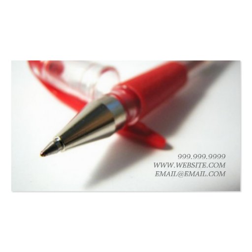 Book Editor Author Novelist Poet Journalist Blog Business Cards (back side)