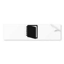 Book icon bumper sticker