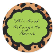 Book Label "this book belongs to" Funky Lepord stickers by jgh96sbc Book Label "this book belongs to" Funky Lepord stickers