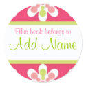 Book Label "this book belongs to" Retro stickers