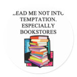 BOOK lover design Round Stickers