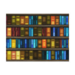 Book Lovers &amp; Librarians Colorful Books on Shelf Post Card