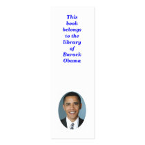 Book mark: This book belongs to the library of: business cards