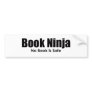 Book Ninja Bumper Sticker