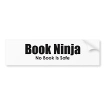 Book Ninja Bumper Sticker bumper stickers by HesedBooks Book Ninja Bumper Sticker bumper stickers