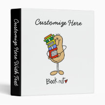 Book Nut T-shirts and Gifts Vinyl Binders