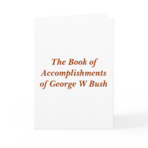 Book of Accomplishments of George W Bush cards