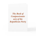 Book of Compassionate Acts of the GOP. cards