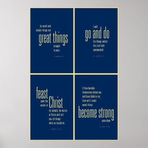Book of Mormon collection poster.