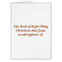 Book of RW Christians Jesus would approve of. cards