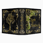 Book Of Shadows Black with Gold & Green Highlights 3 Ring Binders