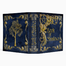 Book Of Shadows Blue with Gold  Highlights Vinyl Binders