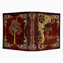 Book Of Shadows Red with Gold  Highlights Binder