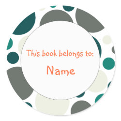 Book Plate - Polka Dot Design sticker