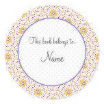 Book plate with colorful heart design Book plate with colorful heart design