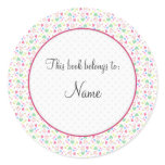 Book plate with pastel heart design Book plate with pastel heart design
