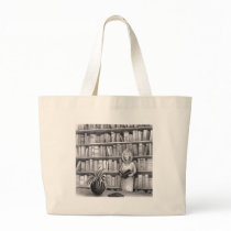 Book Reading Tote Bag