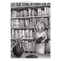 Book Reading Greeting Cards