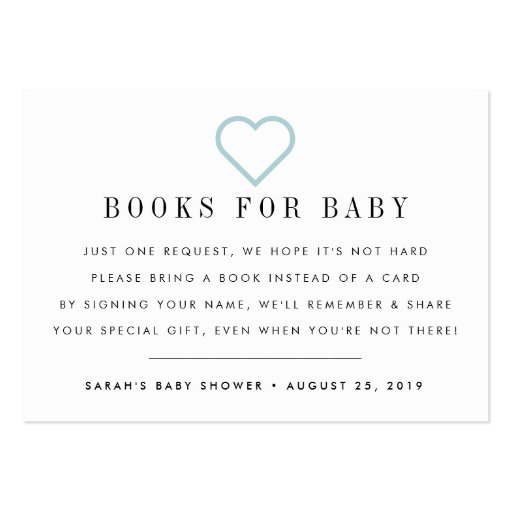 Book Request Baby Shower Invitation Insert Card Zazzle
