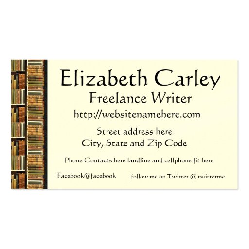 Book Scene  Business Card (front side)