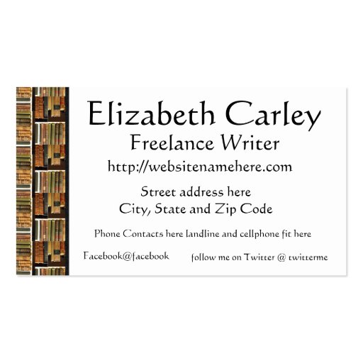 Book Scene  Business Card (front side)