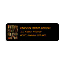 Book Shelves Custom Return Address Labels