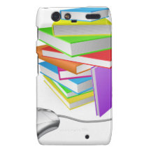 Book stack computer mouse motorola droid RAZR case