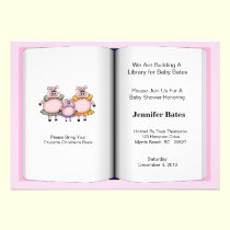 Book Theme Baby Shower Invitation (Girl) invitations