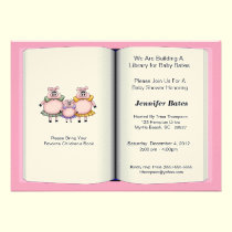 Book Theme Baby Shower Invitation (girl) invitations