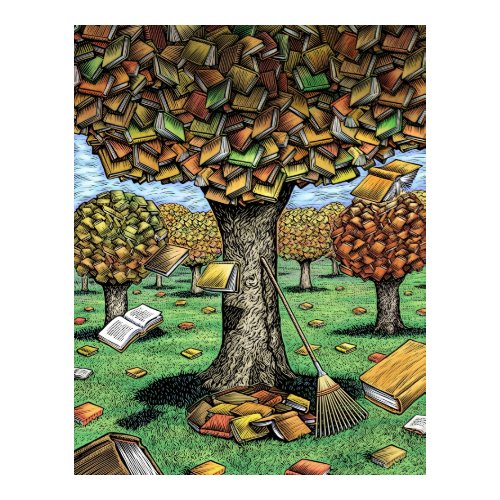 Book Tree Poster print