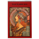 Book Vintage Alphonse Mucha 14 Images Famous Art Calendars