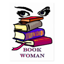 Book Woman Postcard