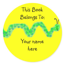 Book Worm, Book Plate stickers