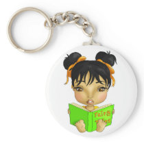 Book worm key chain