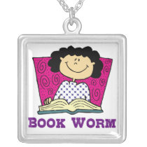 Book Worm Necklace Pendant necklaces
